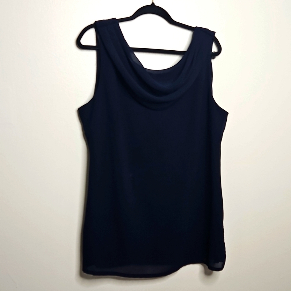 Sheri Martin New York Size 18 Sleeveless Cowl Neck Top